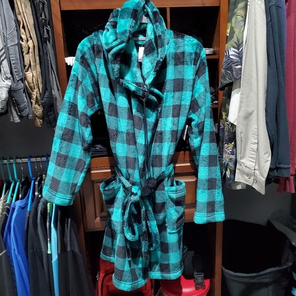 Sleep Chic Bath Robe Size XXL NWT Buffalo Check Kitten Soft 😸 ♥️ L👀K - Picture 12 of 14